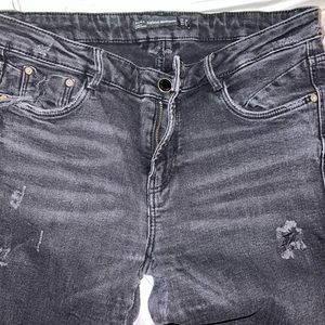 Zara Black ripped jeans